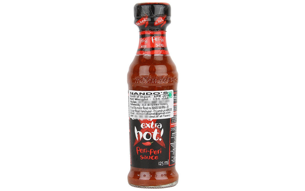 Nando's Extra Hot Peri Peri Sauce    Glass Bottle  125 millilitre